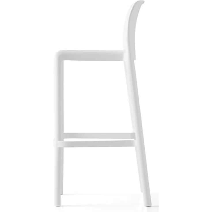 Connubia, Bayo Hocker aus recyceltem Polypropylen, 100% Weiß, matt, 2 Stück – Bild 5