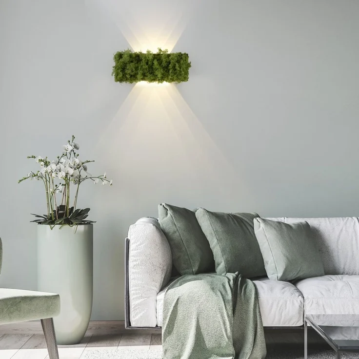 JUST LIGHT 15637-66 GREEN CARLO LED Wandleuchte moos eckig – Bild 2