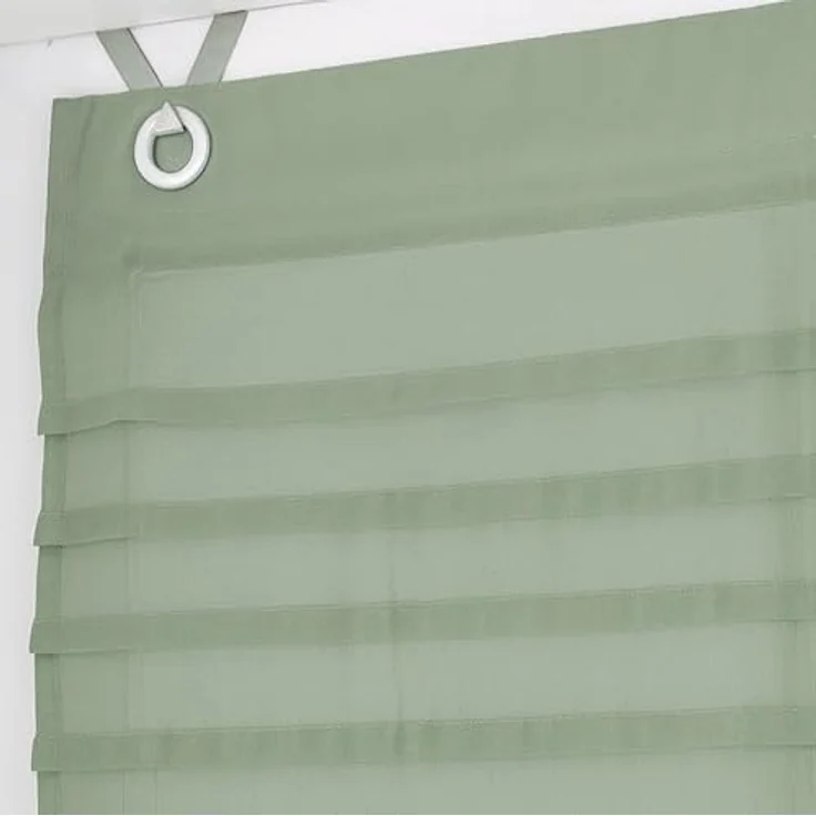 Kutti Raffrollo Kessy Biese, mit Hakenaufhängung, ohne Bohren, halbtransparent, Baumwolle, Polyester, Hakenaufhängung – Bild 4