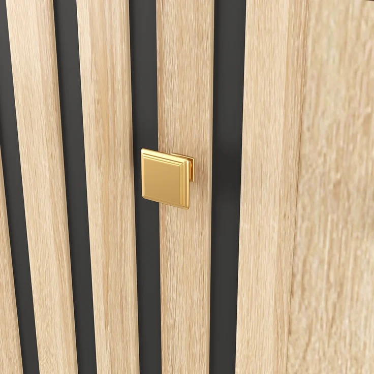 Kompaktgarderobe 115 x 38,5 x 191,5 cm aus MDF mit Schuhschrank und Kleiderstange – Bild 9