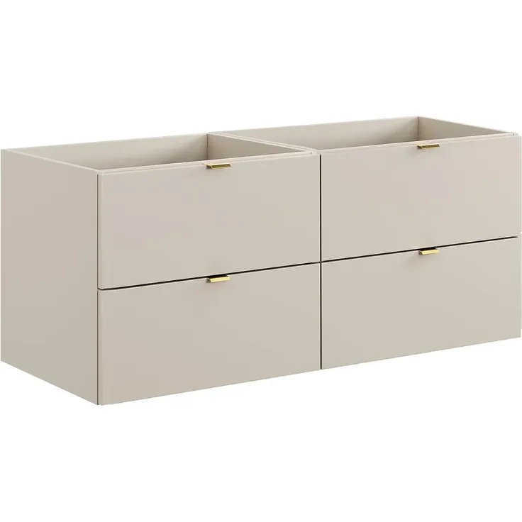 Vente-unique - Hängender Waschtischunterschrank - Farbe Beige - 120 cm - LAVENA