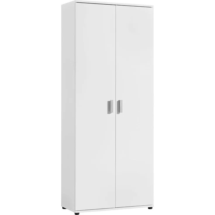 Home Collective Mehrzweckschrank 75 cm breit mit Einlegeböden 75x35x184 cm (BxTxH) Weiß (Vorratsschrank Universalschrank für Haushalt, Flur, Büro, Keller) mit 2 Türen & 6 Einlegeböden – Bild 5