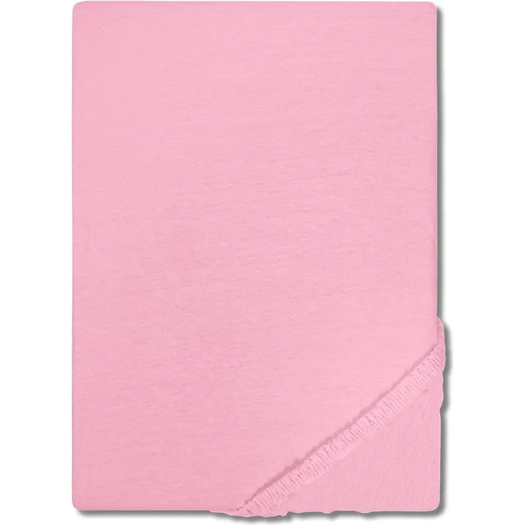 Setex Molton Köper Spannbettlaken rosa 90 x 200 cm