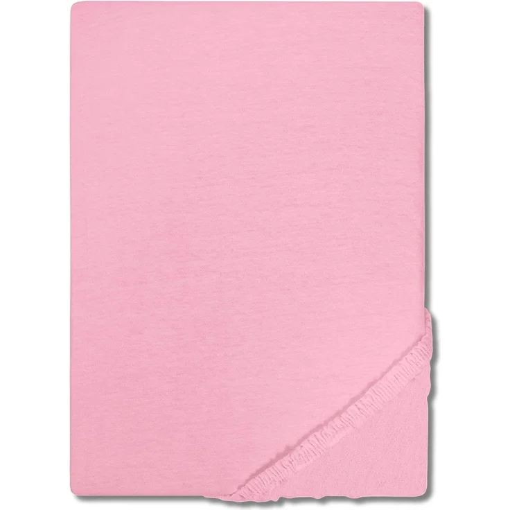 Setex Molton Köper Spannbettlaken rosa 90 x 200 cm