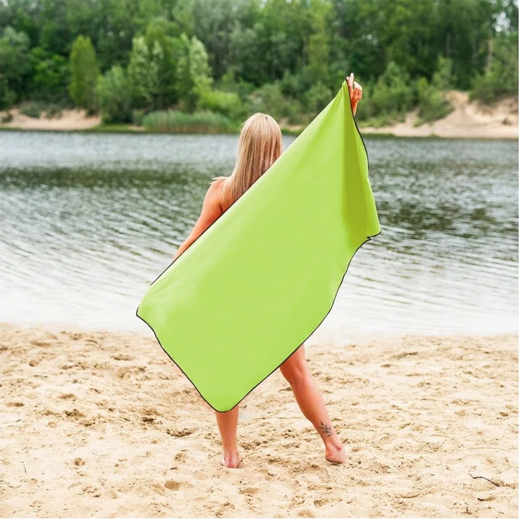 NILS NCR11 Mikrofaser Handtuch 140 × 70 cm Badehandtuch Grün – Bild 2