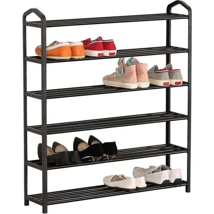 HTI-Living Schuhregal Schuhregal 6 Ebenen Lena Schwarz, Stück 1-tlg, Schuhablage – Bild 3