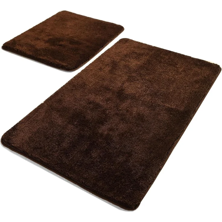 Badteppich-Set, 2-teilig, Braun – Bild 1