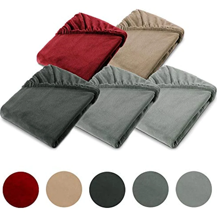 aqua-textil Spannbettlaken Feelwell Spannbettlaken Fleece 2erSet 90x200-100x200 cm silber, Coral-Fleece, Mikrofaser, (2 Stück), bügelfrei,flauschig,für herkömmliche Matratzen,kuschelweich – Bild 6