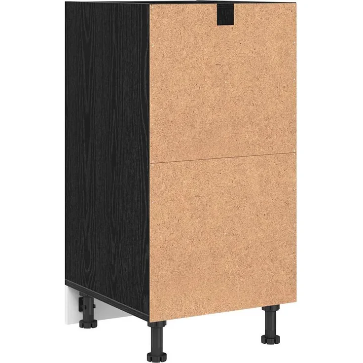 vidaXL Küchenunterschrank Schwarz Eichen-Optik 40 x 44,5 x 81,5 cm 876651 – Bild 7