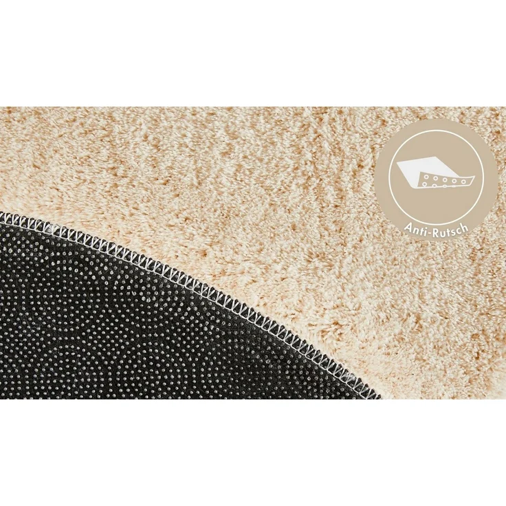 Andiamo Badematte Arezzo, Höhe 16 mm, rutschhemmend beschichtet, fußbodenheizungsgeeignet, schnell trocknend, Polyester, rund, Uni Farben, weich & kuschelig, auch in rund und als 2er Set erhältlich – Bild 3