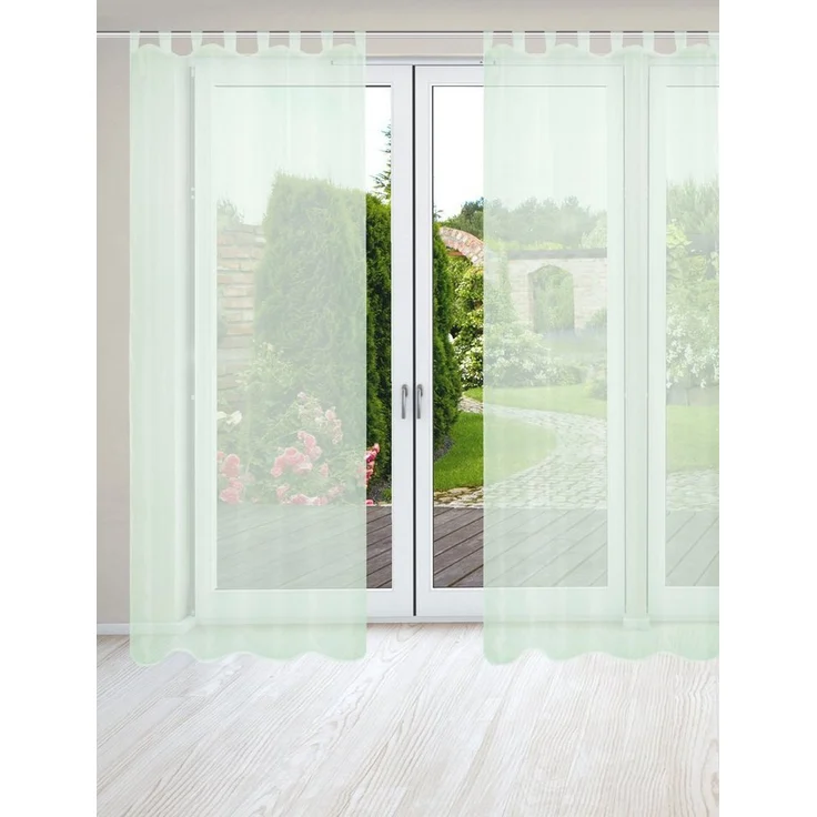 HOME WOHNIDEEN Nessi 2Er Set 245 X 135 cm 2x Fertigschal Lindgrün – Bild 5