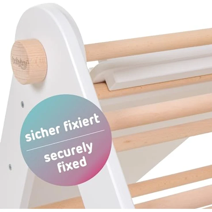 babybay Kletterleiter und Rutsche Littlefoot 2-in-1 für Lernturm und Kletterdreieck, weiß lackiert – Bild 8