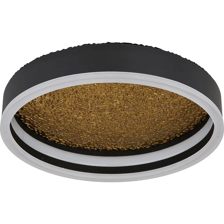 LED Deckenleuchte, Metall, Gold, Schwarz-matt, D 30 cm – Bild 6