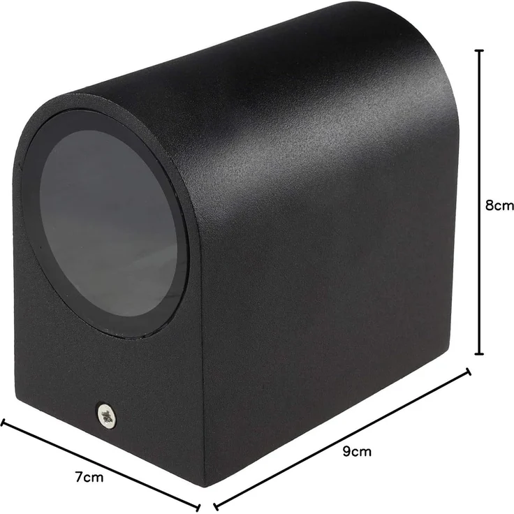 LED-Wandleuchte "CTW-1"für 1x GU10, IP44, Gehäuse schwarz – Bild 4