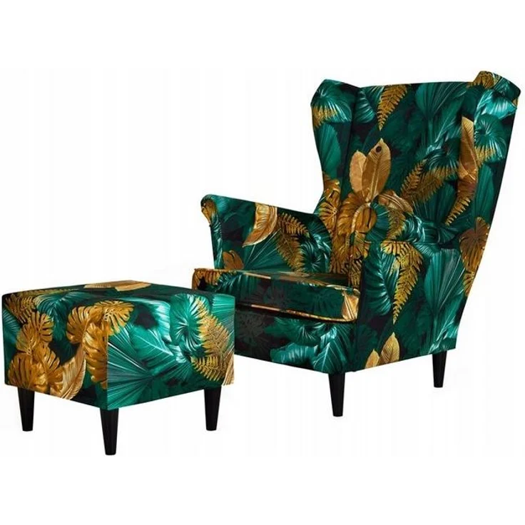 Kaiser Möbel Loungesessel Sessel mit Fußstütze Ari Print Family Furniture – Bild 2