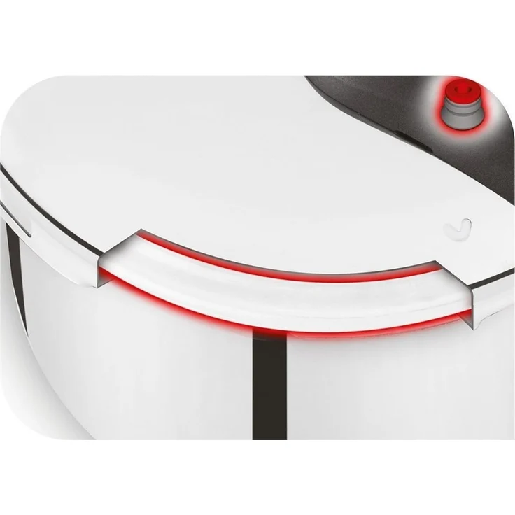 Tefal 'Secure 5 neo' Schnellkochtopf Induktion mit Garkorb, Edelstahl, 6L, absperrbar – Bild 3