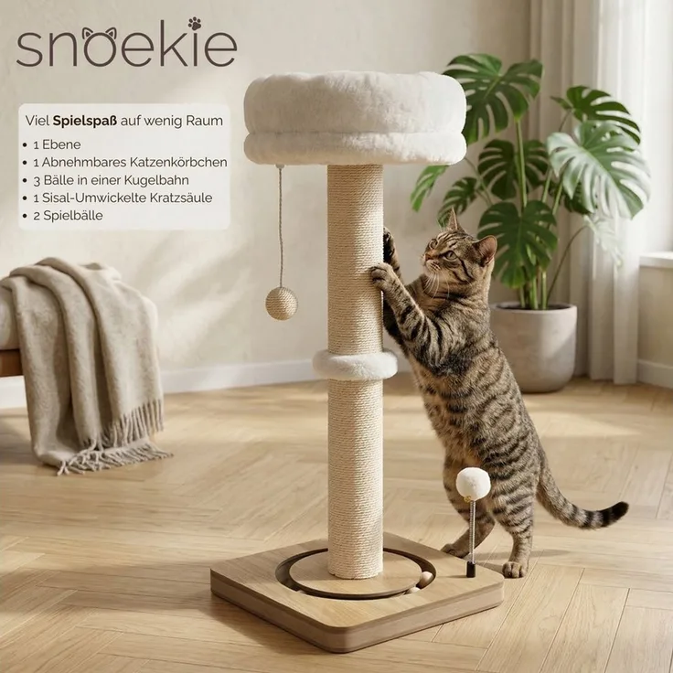 SNOEKIE Kratzbaum SNOEKIE Kratzbaum für Katzen, extra dicker Kratzstamm Ø 11,5 cm