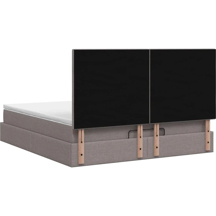 vidaXL Ottoman-Bett mit Matratze und LED Taupe 160 x 200 cm Stoff 3458170 – Bild 10