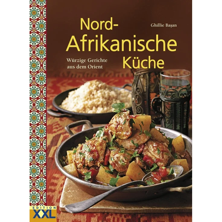 Marrakesch Orient & Mediterran Interior Dampfgartopf 2er Set, ORIGINAL Tajine Tuareg 35cm + Nord-Afrikanische Küche Buch, (2-tlg), Handarbeit – Bild 7