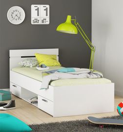 Stauraumbett Lorenzo in Perle Weiß