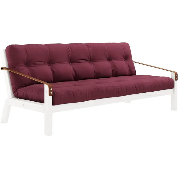 KARUP DESIGN POETRY Schlafsofa Gestell Weiß Matratze Bordeaux