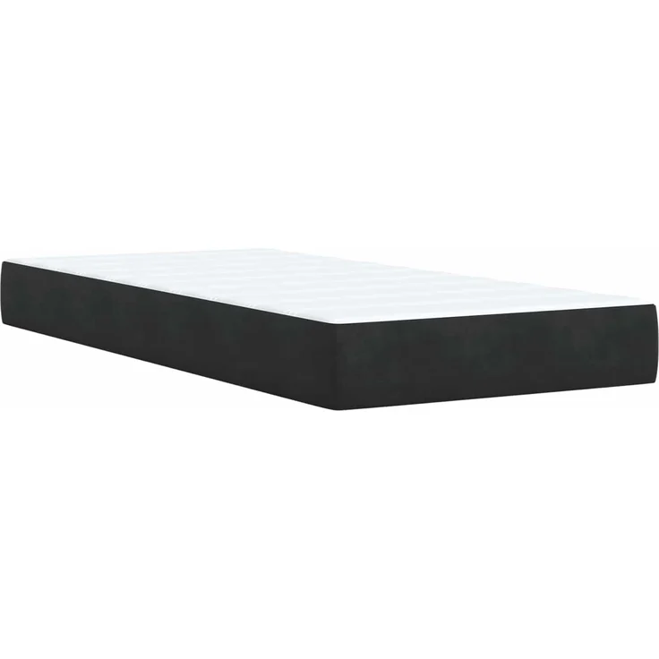 vidaXL Ottoman-Bett mit Matratze und LED Schwarz 90 x 200 cm Samt 3457187 – Bild 7
