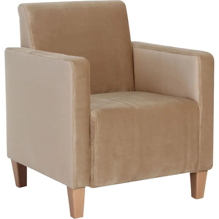 Sessel Karol Bezug Samtvelours Buche natur / sand 22193