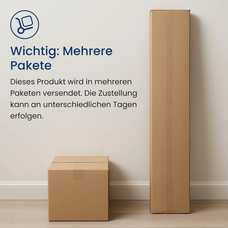 Home Collective Mehrzweckschrank 75 cm breit mit Einlegeböden 75x35x184 cm (BxTxH) Weiß (Vorratsschrank Universalschrank für Haushalt, Flur, Büro, Keller) mit 2 Türen & 6 Einlegeböden – Bild 7