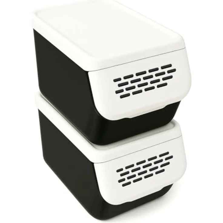 hrb Auffangbehälter Aufbewahrungsbox mit Deckel - Kartoffelbox - Aufbewahrungsbox, (2-tlg) – Bild 2