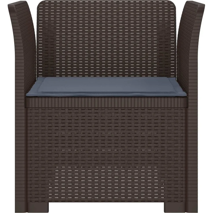 vidaXL 1-Sitzer Sessel mit Kissen Rattan-Look PP Braun 8011859 – Bild 4