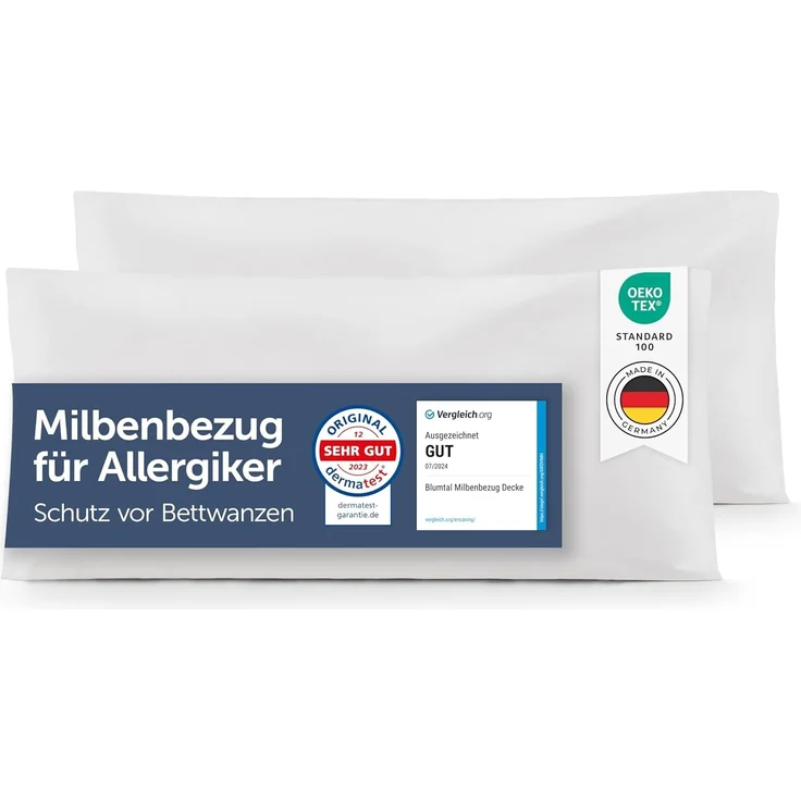 Blumtal Bettbezug Milbenbezug Allergiker Bettbezug oder Kopfkissenbezug- Milben Encasing, (2 St), bestehend aus dem High-Tech Spezialgewebe Evolon