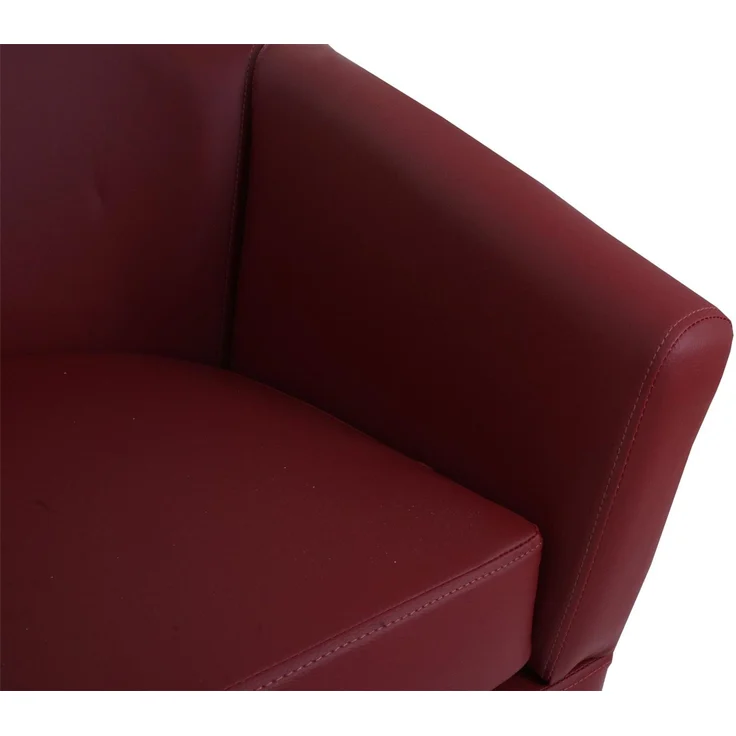 Lounge-Sessel HWC-O17, Sessel Clubsessel Cocktailsessel, FSC®-zertifiziert Kunstleder ~ bordeaux – Bild 5