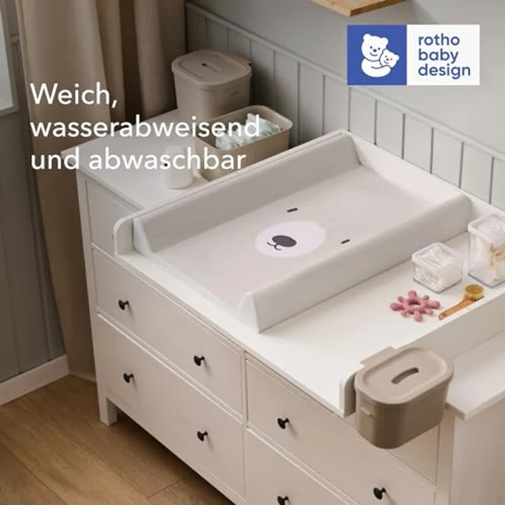Rotho Babydesign Wickelauflage Keil (50x70 cm) Bär, ab 0 Monaten – Bild 3