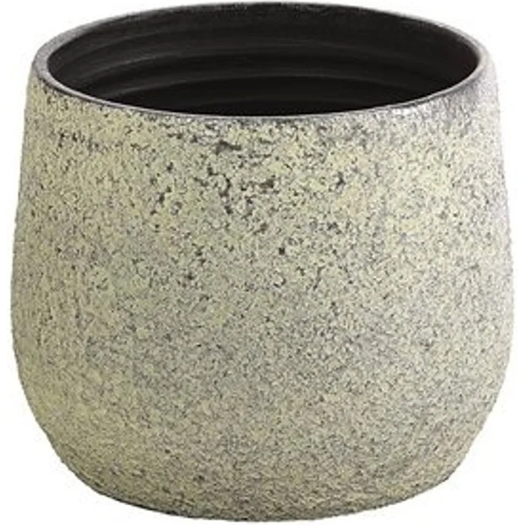 Dehner Übertopf Yves, strukturiert, Keramik, silber – Bild 4