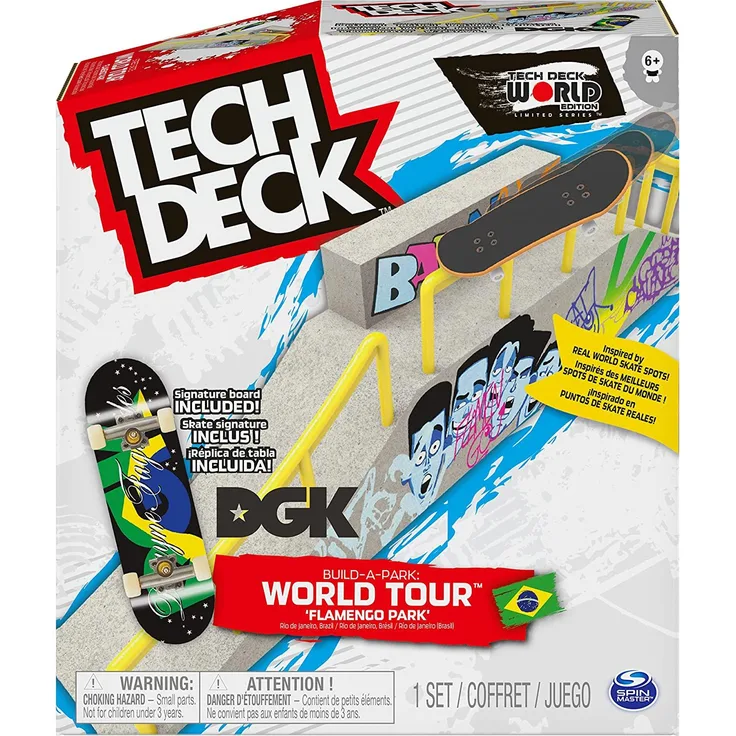 Spin Master 6055721 (20127724) - Tech Deck - Build-A-Park World Tour mit Skateboard, Martin Place