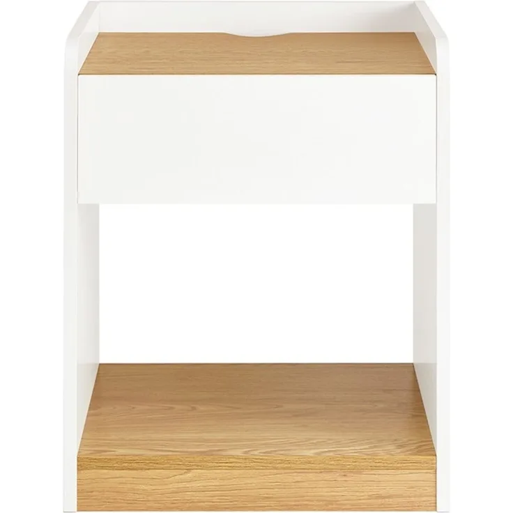 SoBuy FBT128-WN Nachttisch, MDF, Lackiert, Weiß, 42 x 55 x 40 cm