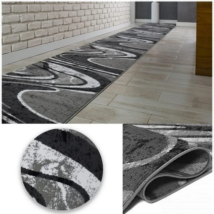 MDEKOR Läufer Teppich Läufer Meterware Höhe 6 mm, 70x70 cm Grau 2640