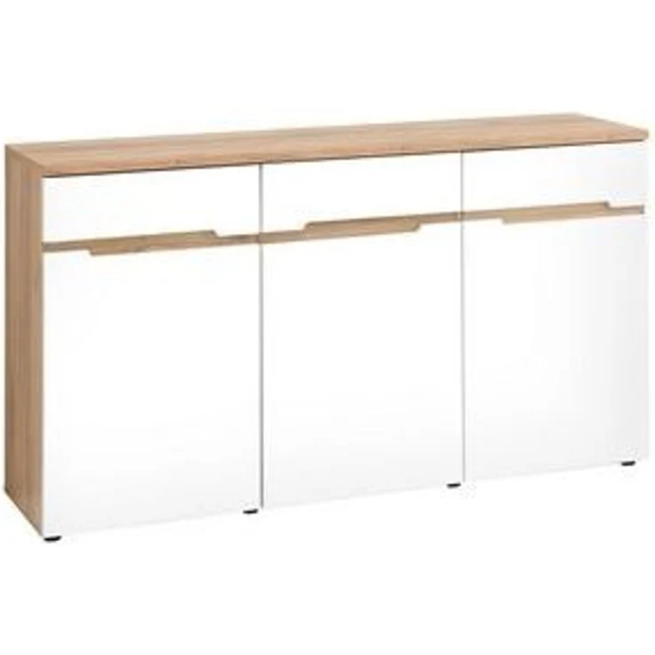 Kommode vito Clyde, Holzwerkstoff, Weiß, Holzfarben, 150 x 82 x 38 cm – Bild 6
