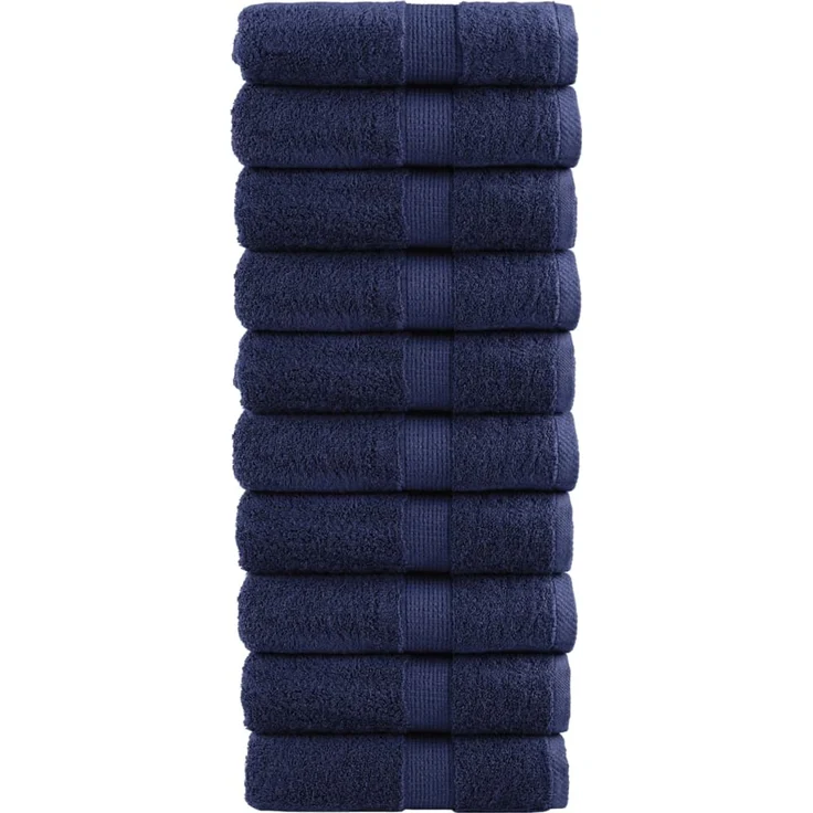 vidaXL Premium Gästetücher SOLUND 10 Stk. Marineblau 30x50 cm 600 g/m² 137256 – Bild 1