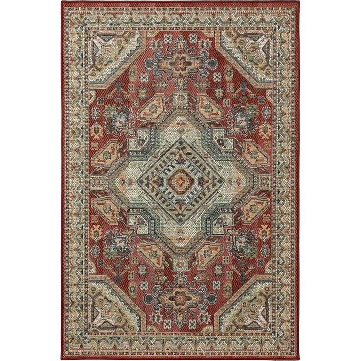 benuta Outdoorteppich Mirena, rechteckig, Höhe: 5 mm, Kunstfaser, Berber, Ethno-Style, Wohnzimmer