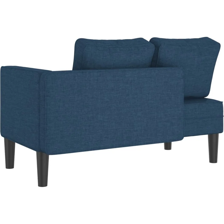 vidaXL Chaiselongue mit Kissen, Blau Stoff, 116,5 x 62 x 57,5 cm – Bild 5