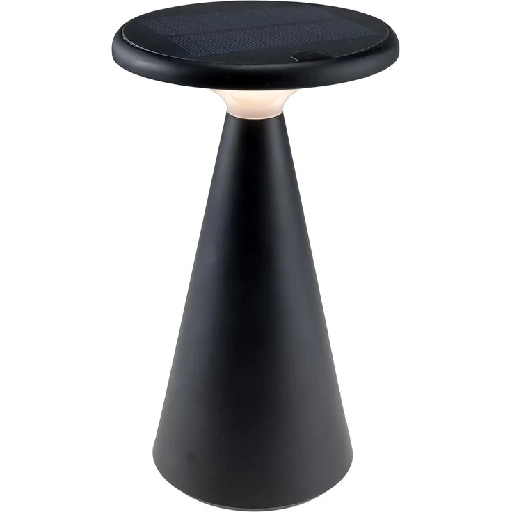 LED Solar-Tischleuchte "Foco Sol" 2700K, IP44, dimmbar, 20cm, matt schwarz – Bild 2