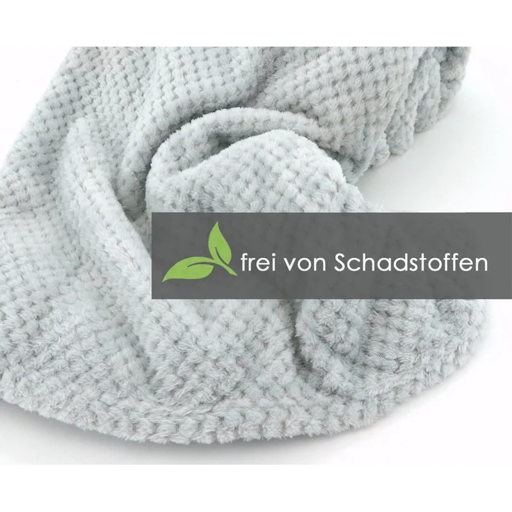 Wohndecke Waffel Pikee Kuscheldecke Deko Sofadecke flauschig, heimtexland, super weich I wärmend I leicht I Allergiker geeignet – Bild 2