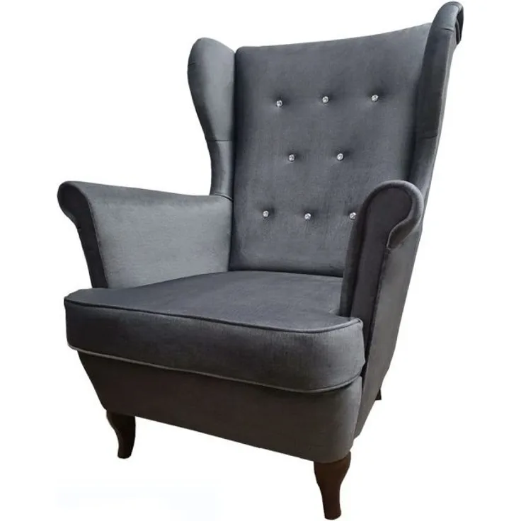 Sessel Ohrensessel Wohnzimmersessel ISABELLE ohne Hocker
