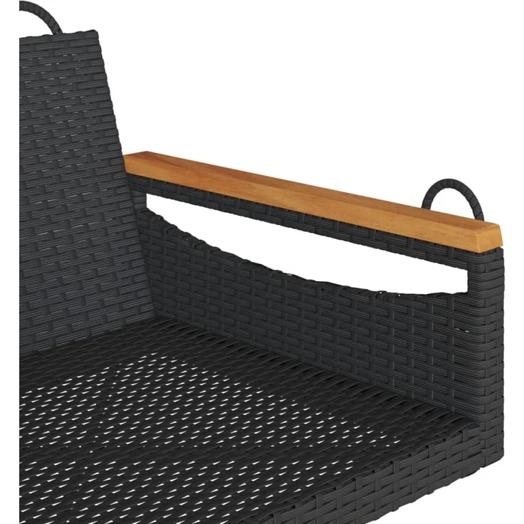 vidaXL Hängesessel Schwarz 63x62x40 cm Poly Rattan 368161 – Bild 7