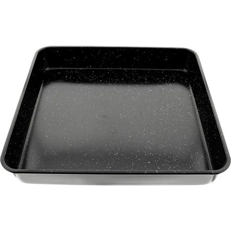 Backform Backblech aus Granit 40x40x6 cm Backofenblech in Schwarz Tepsi Eckig