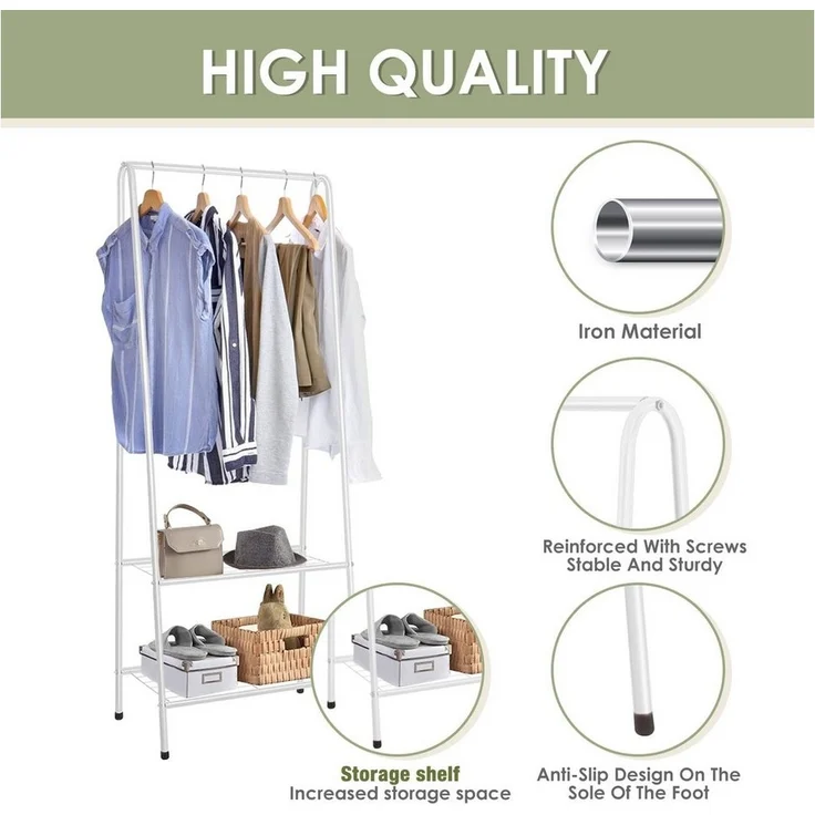 Youyijia Kleiderständer Clothes Rack 2 Shelves for Shoes and Boxes – Bild 2