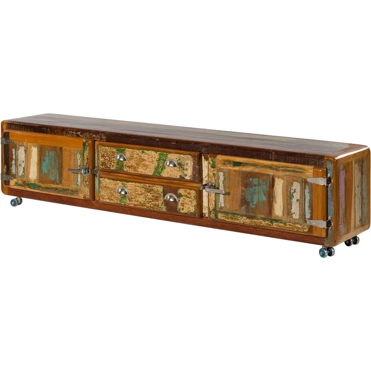 TV-Board Altholz 220 x 40 x 50 mehrfarbig lackiert FREEZY #44 – Bild 1