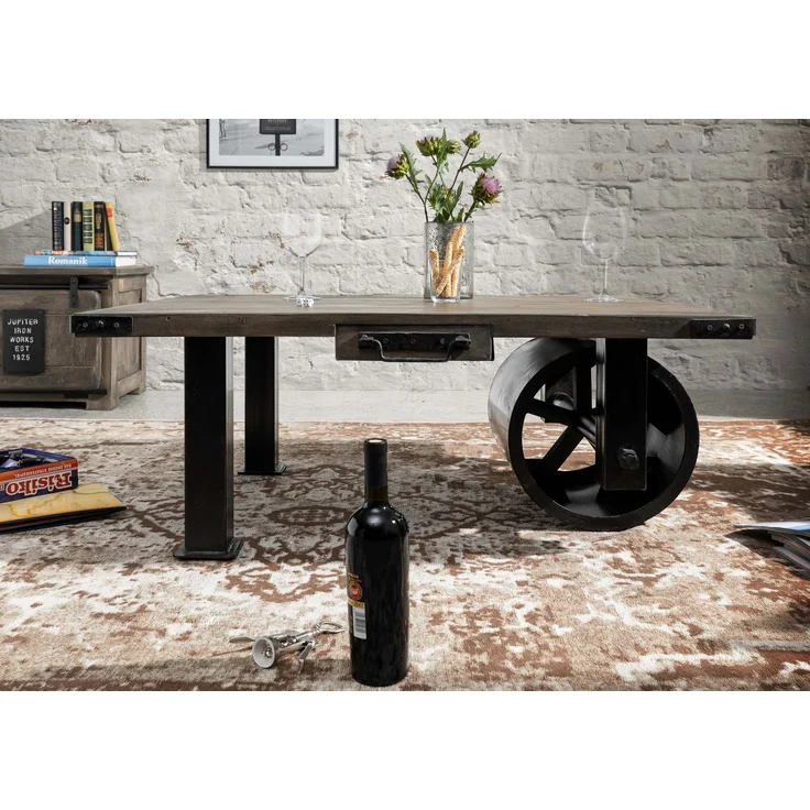 Couchtisch Mango 110x80x43 grau lackiert RAILWAY #205 – Bild 4