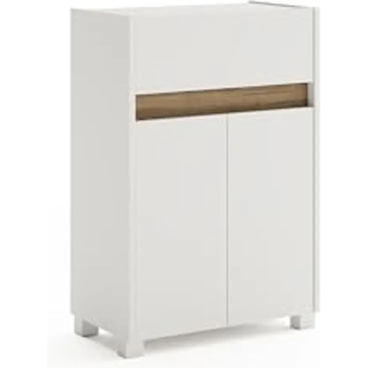 Schildmeyer Midischrank, Holzwerkstoff, weiß, 56,9 x 33 x 84,8 cm